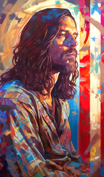 Jesus with American Flag