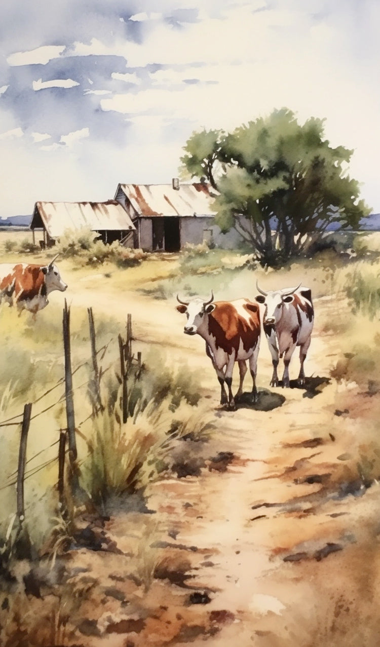 Cows on a Farm