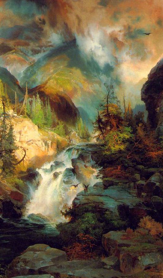 Mountain Waterfalls Painting