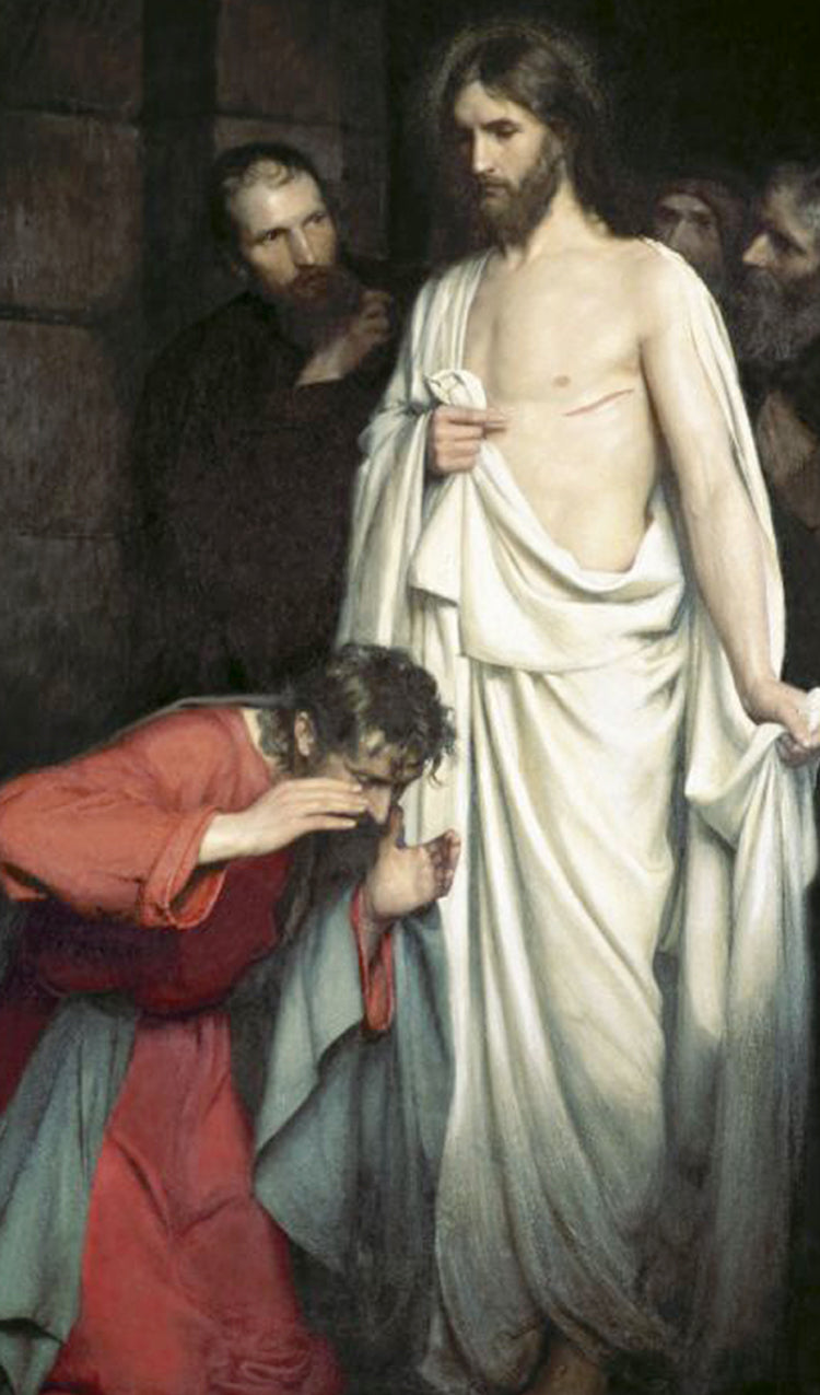 Man Bows Before Jesus